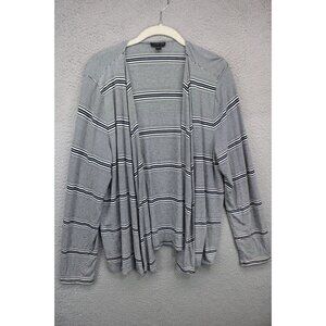 J.Jill Wearever Long Sleeve Striped Open Front Topper-Size Large-Soft